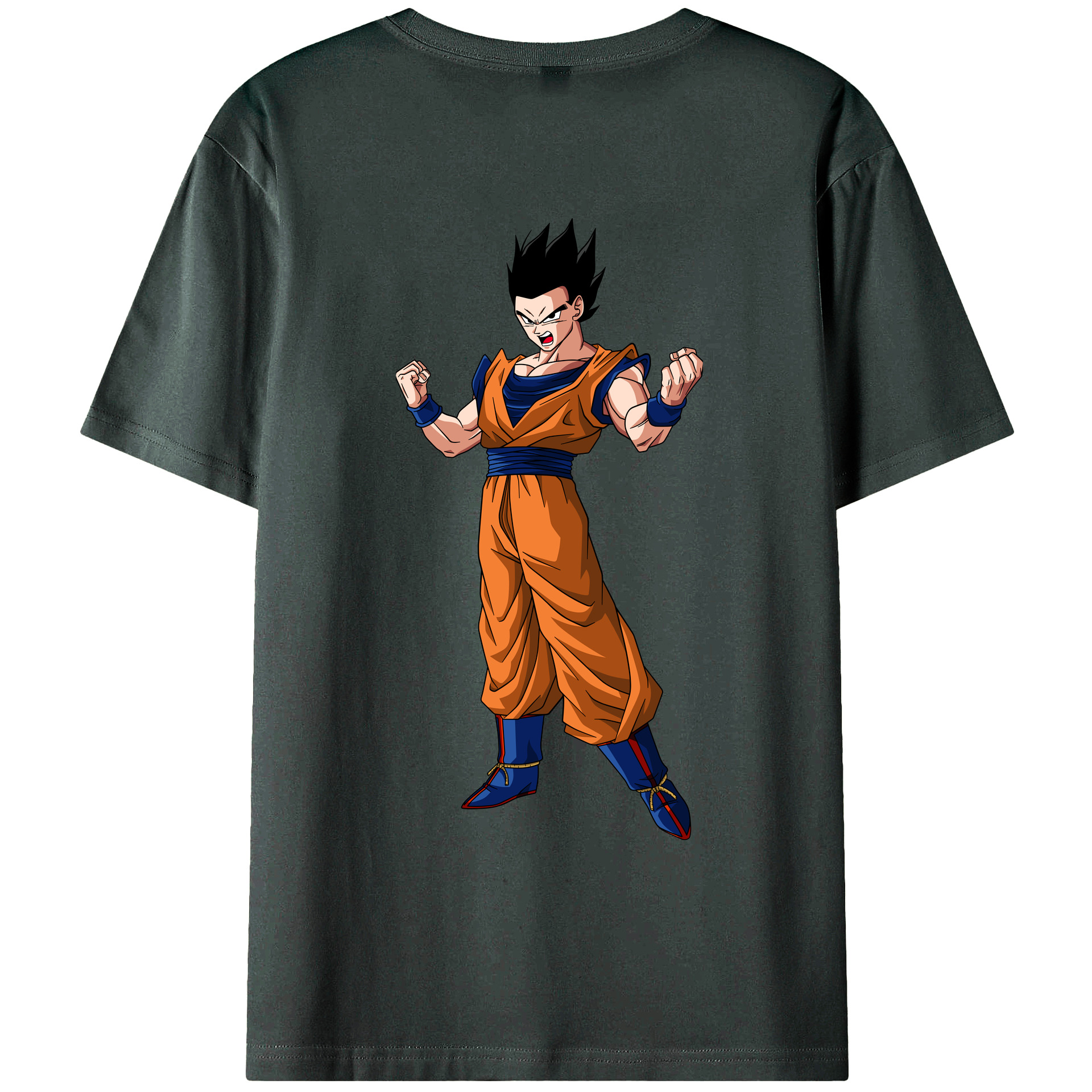 （画像用） ドラゴンボール 孫 悟飯（そんごはん）DRAGON BALL Son Gohan 綿100％ メンズ半袖Tシャツ（バックプリント） 通気性